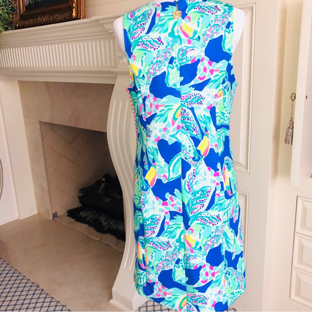 Lilly Pulitzer Mila Knit Shift in Wake Up Call Print New Size L - Picture 3 of 13